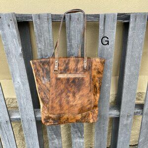 Cowhide and Leather Concealed Carry Tote